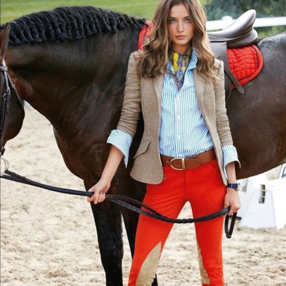 Ralph Lauren blue label riding pants. RED, size: 2